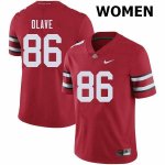 Women's Ohio State Buckeyes #86 Chris Olave Red Nike NCAA College Football Jersey Designated OMW3344SZ